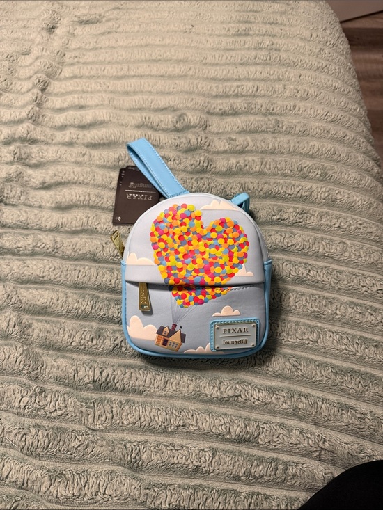Loungefly Handbags - Blue 'Up' Heart Balloon Mini Backpack/Wristlet